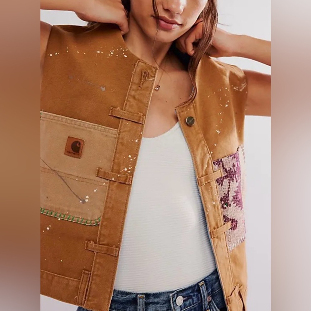 Tricia Fix carhartt mixed vest size small - Picture 2 of 6